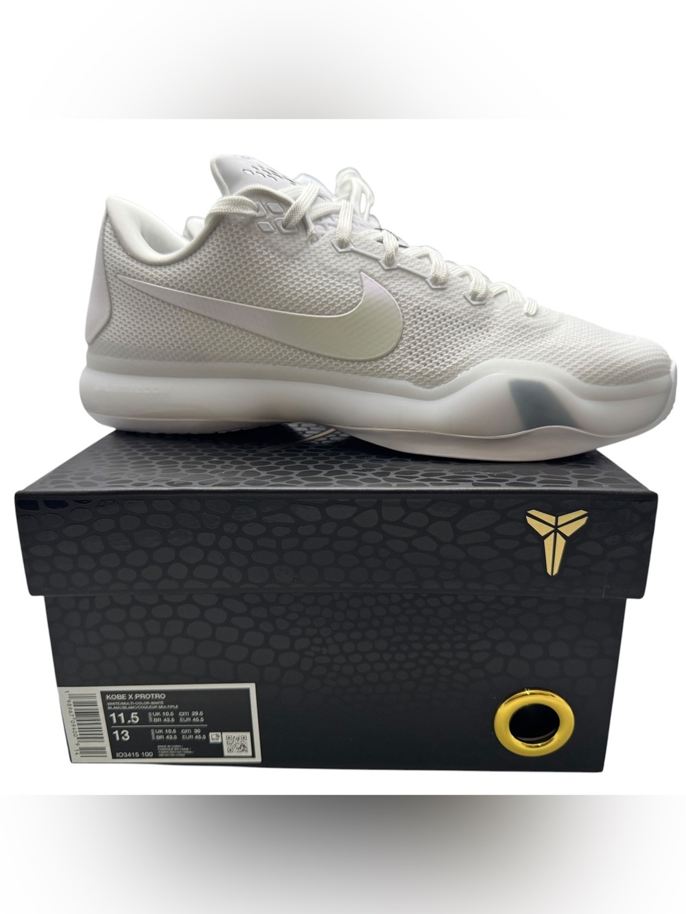 Nike Kobe X 10 Protro Halo White Basketball Shoes Men’s 11.5 IO3415-100